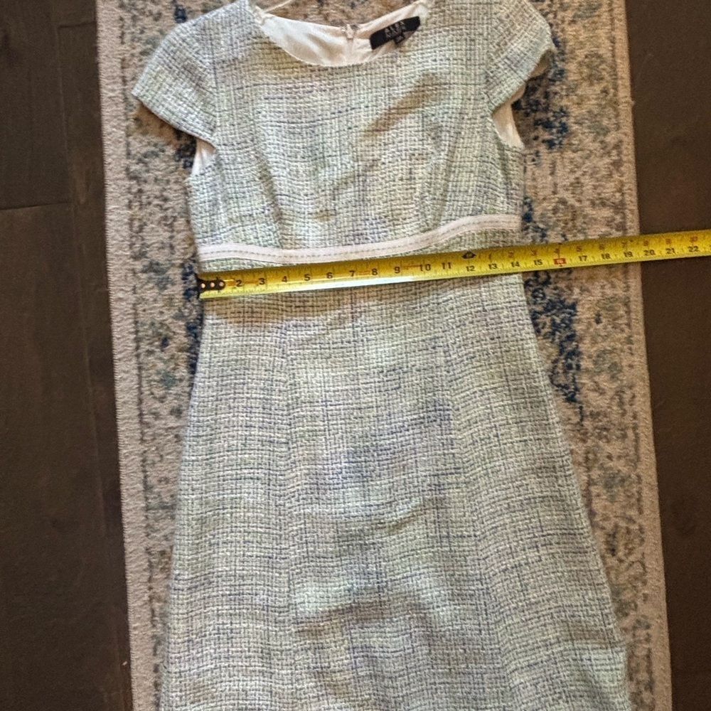 Alex Marie Tweed Midi Dress in Green and White - Picture 4 of 6